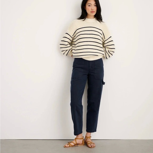 Alex Mill Pants - Alex Mill Phoebe Barrel Carpenter Pants - navy
